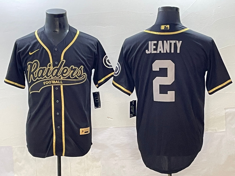 Men's Las Vegas Raiders Ashton Jeanty #2 Black Jersey